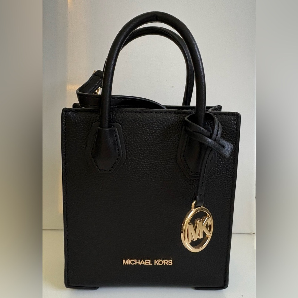Michael Kors Black Mini Bag with Gold Accent
